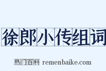 徐郎小传组词是什么意思的图片